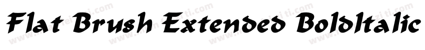 Flat Brush Extended BoldItalic字体转换